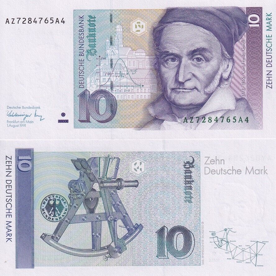 Germany 10 Deutsche Mark 1991 P 38 b UNC