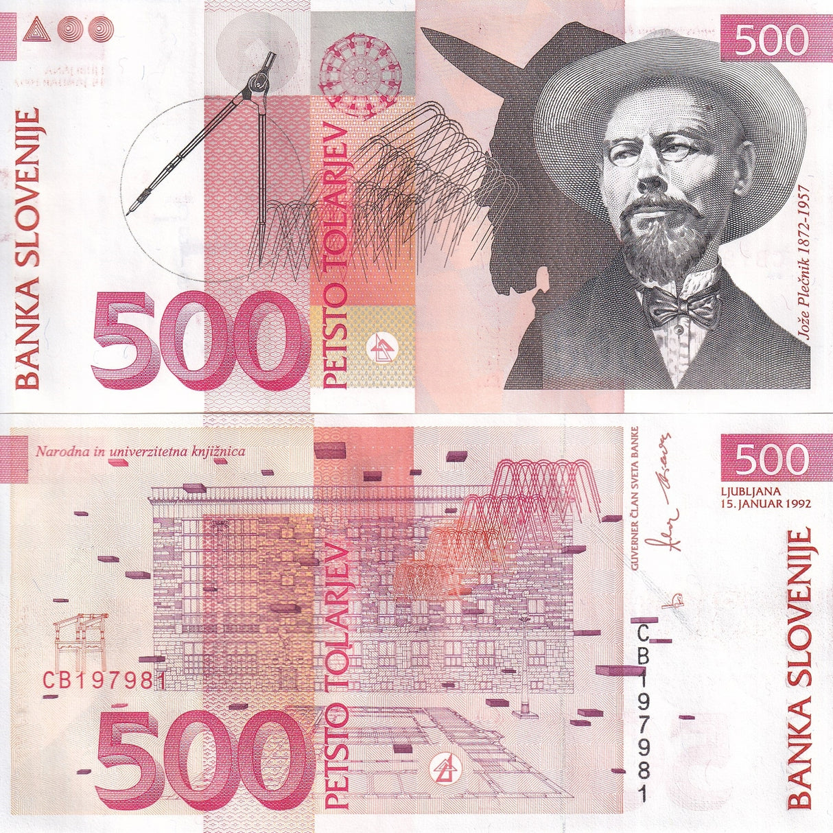 Slovenia 500 Tolajev 1992 P 16 a UNC