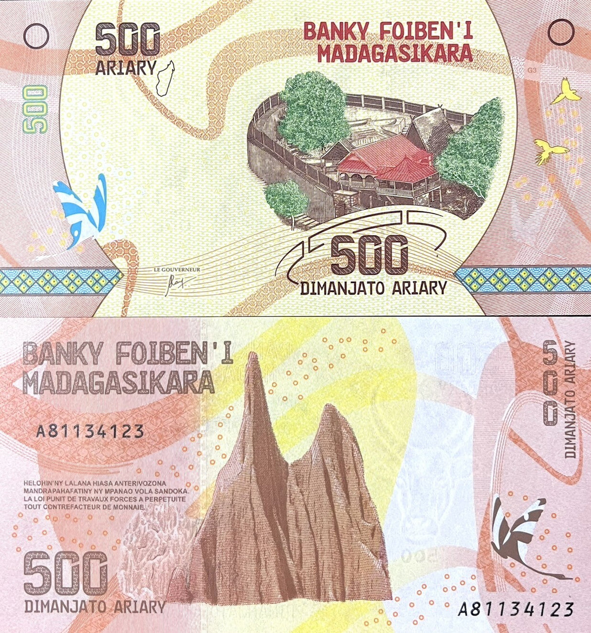 Madagascar 500 Ariary 2017 P 99 UNC
