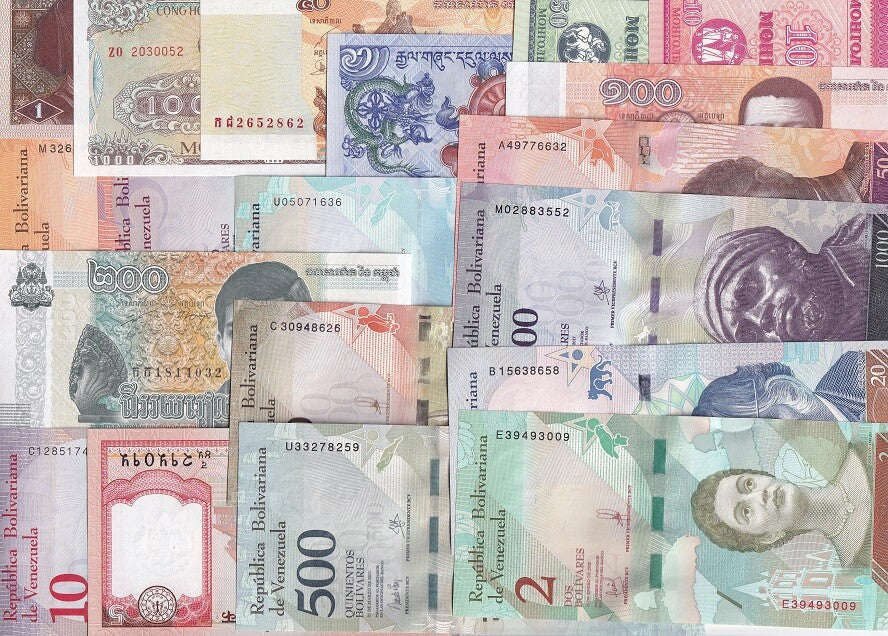 World Collectible Lot Set 19 Pcs From 6 Countries All UNC