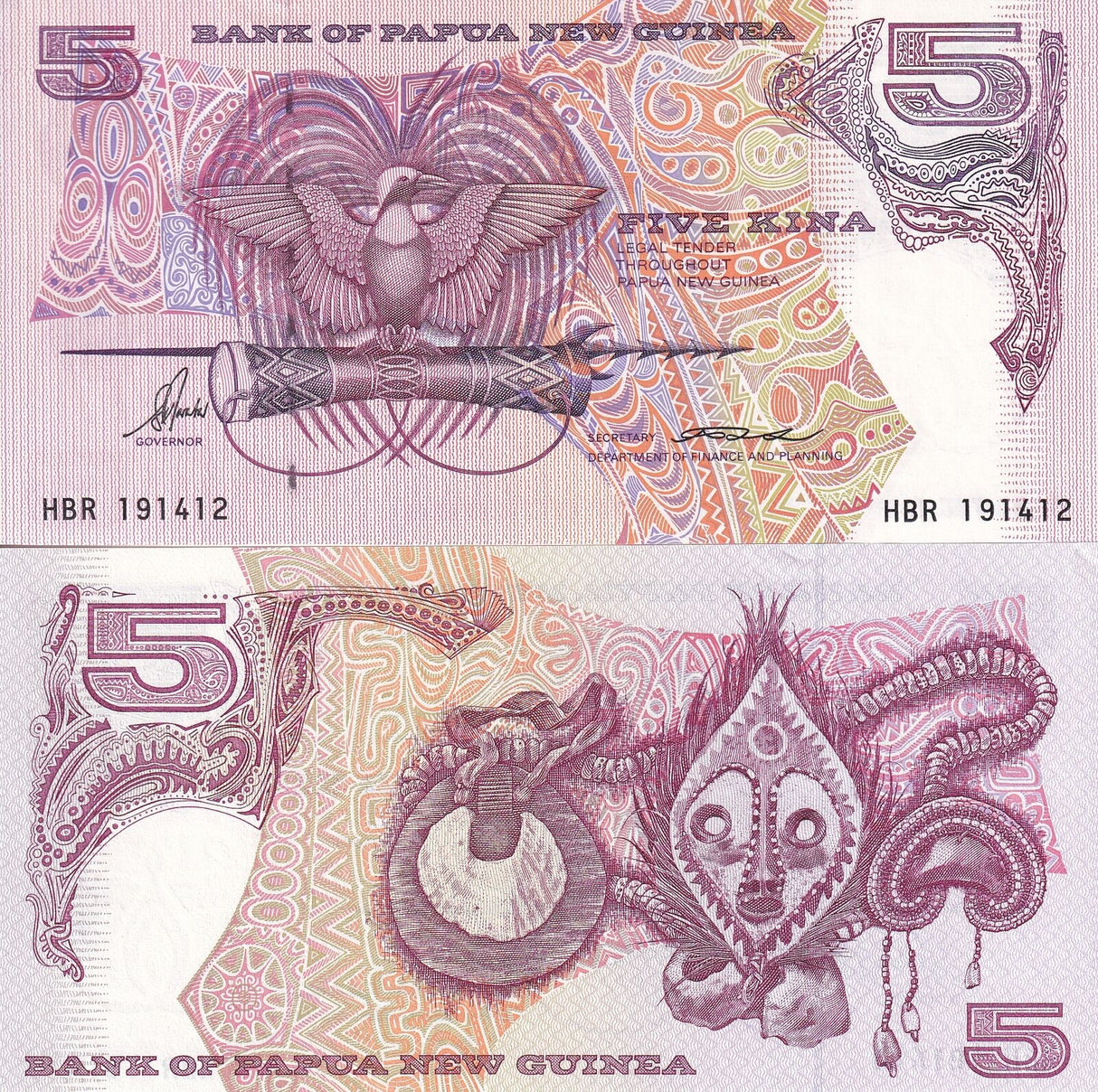 Papua New Guinea 5 Kina 1995 P 14 b AUnc