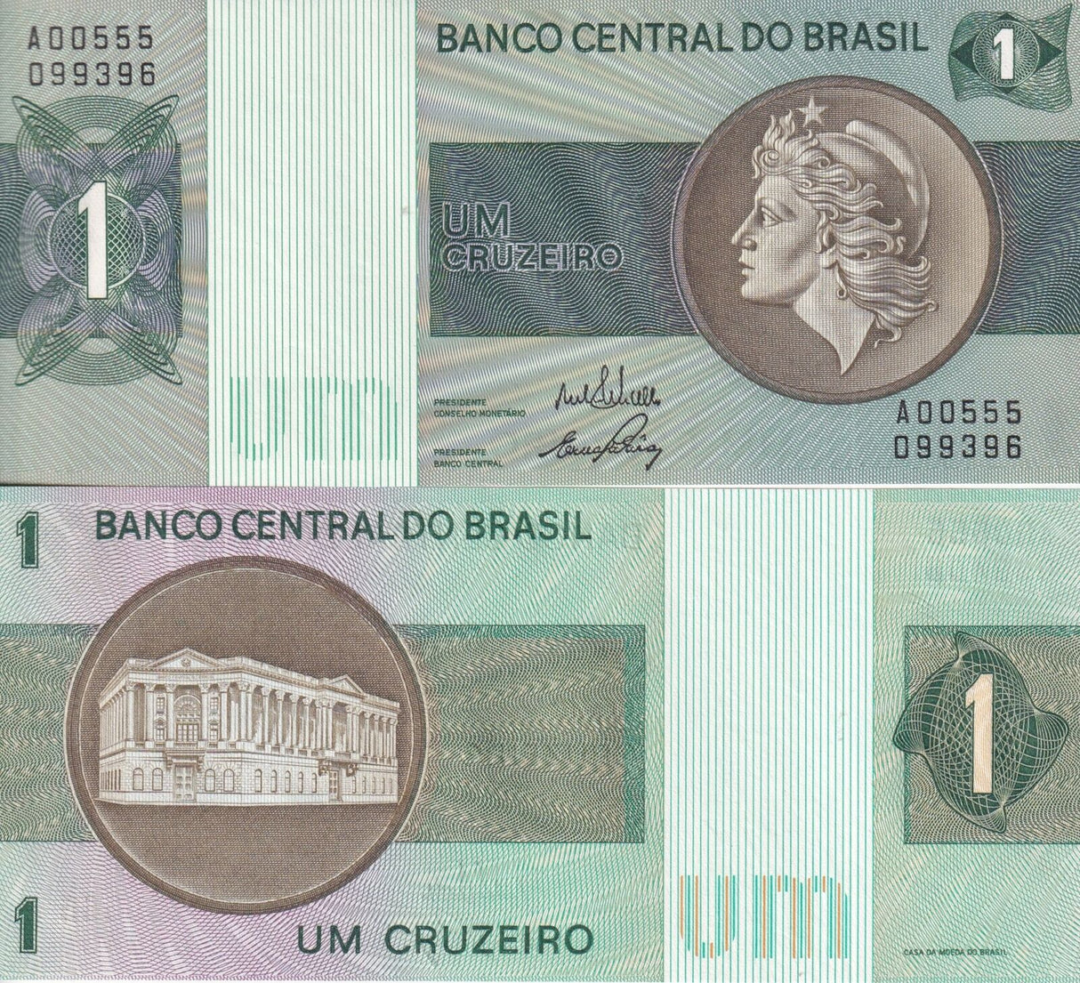 Brazil 1 Cruzeiro ND 1980 P 191Aa UNC