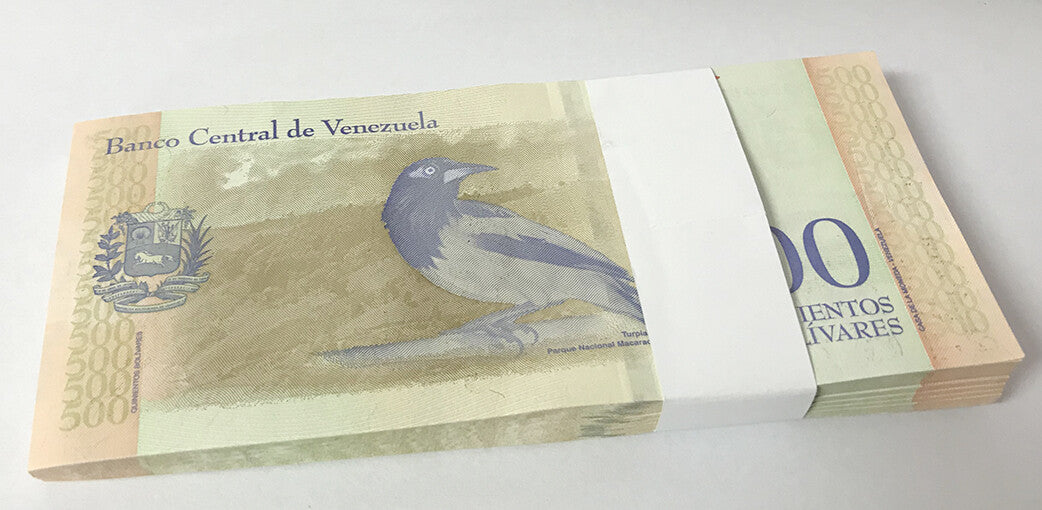 Venezuela 500 Bolivares 2018 P 108 UNC LOT 100 Pcs 1 Bundle