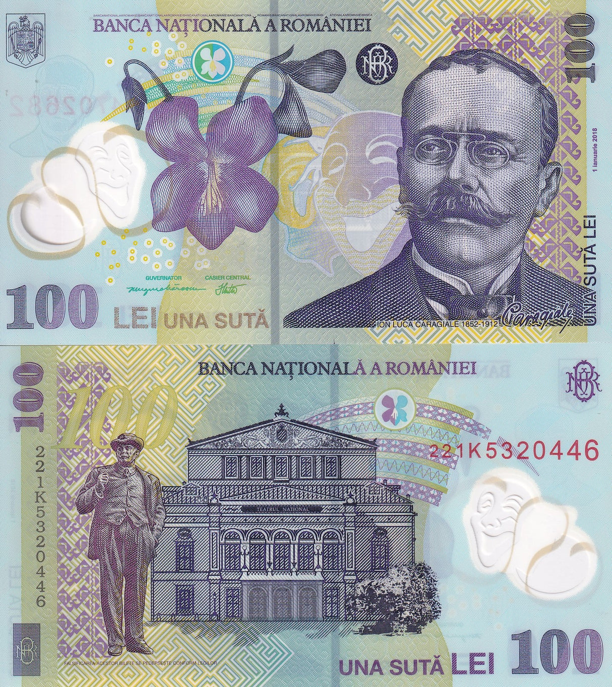 Romania 100 Leu 2018/2022 P 121 Polymer UNC