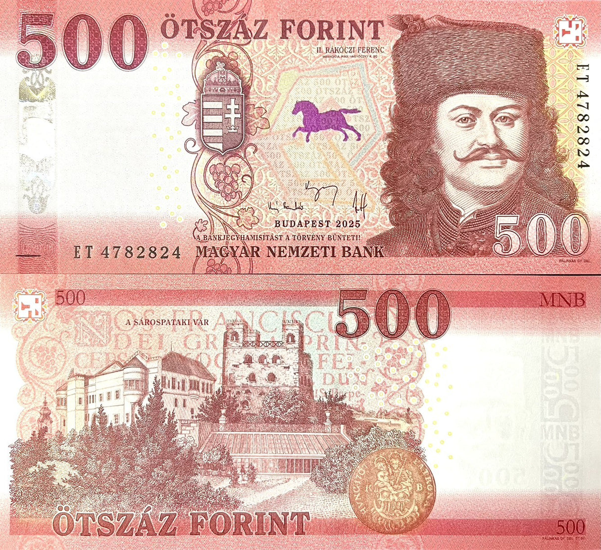 Hungary 500 Forint 2025 P 202 UNC