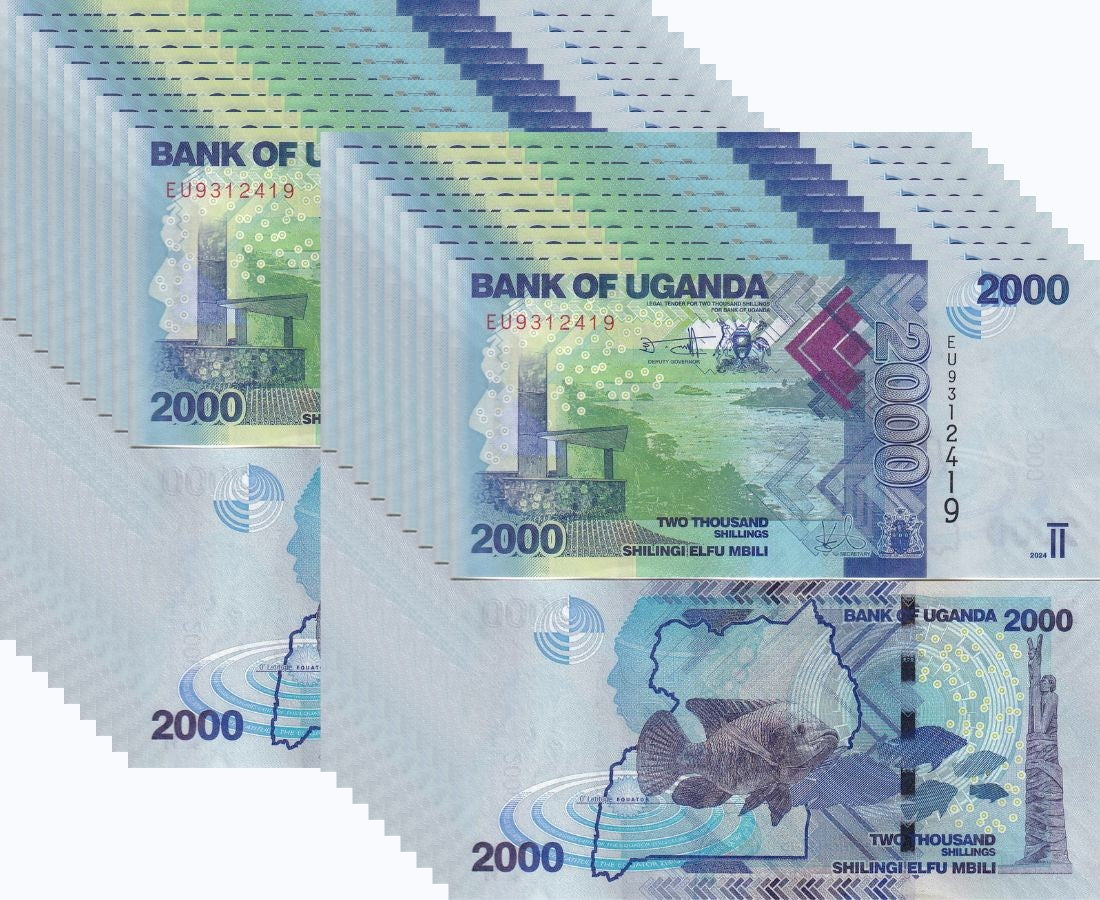 Uganda 2000 Shillings 2024 P 50 LOT 20 UNC