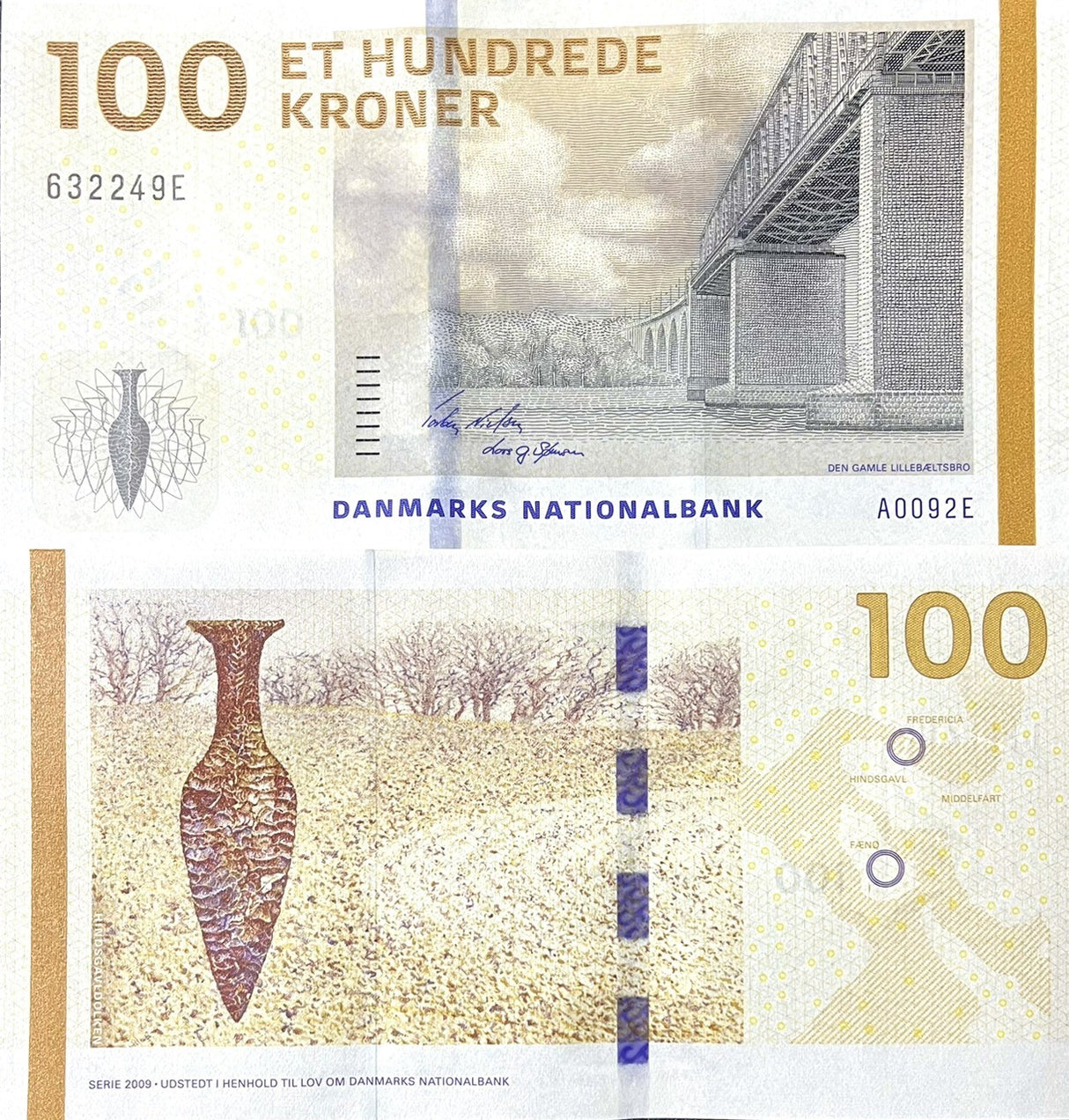 Denmark 100 Kroner 2009 Nielsen & Sørensen P 66 a UNC