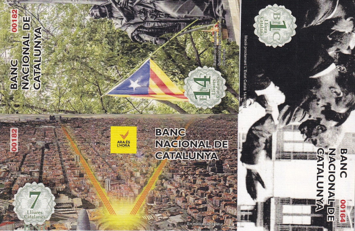 Banco Nacional De Catalunya Set 3 Pcs 1 7 14 Lliures Fantasy 2019