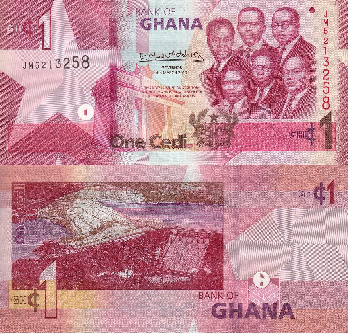 Ghana 1 Cedi 2019 P 45 UNC