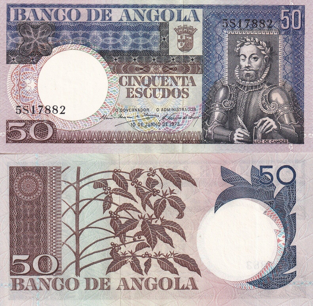 Angola 50 Escudos 1973 P 105 a UNC
