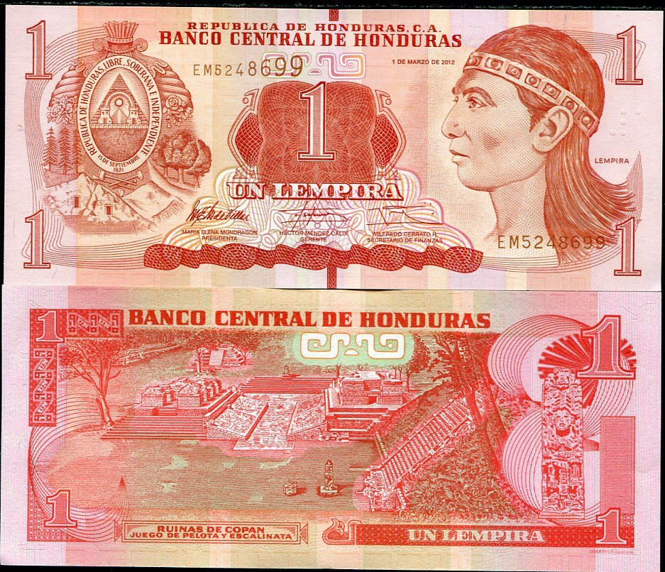 Honduras 1 Lempira 2012 P 96 UNC
