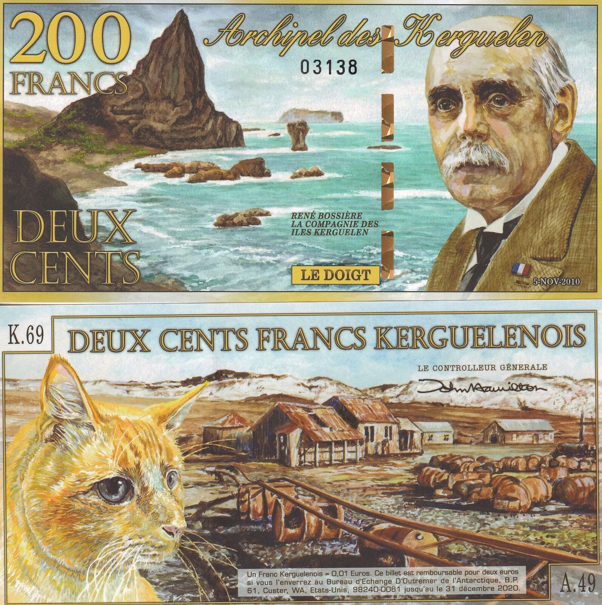 Kerguelen 200 Francs 2010 Polymer Fantasy