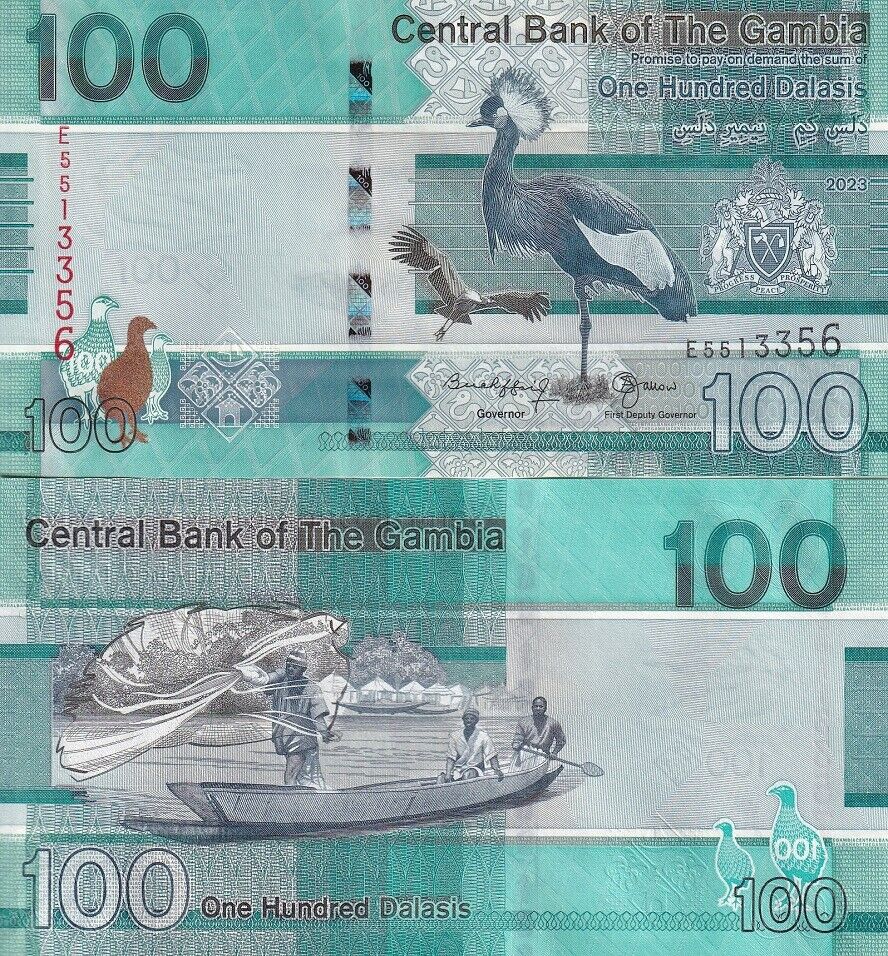 Gambia 100 Dalasis 2023/2024 P 41 NEW Sign UNC