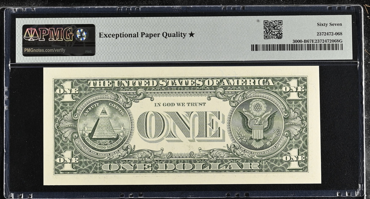 United States 1 Dollar USA 2009 P 530 B New York Superb Gem UNC PMG 67 EPQ STAR