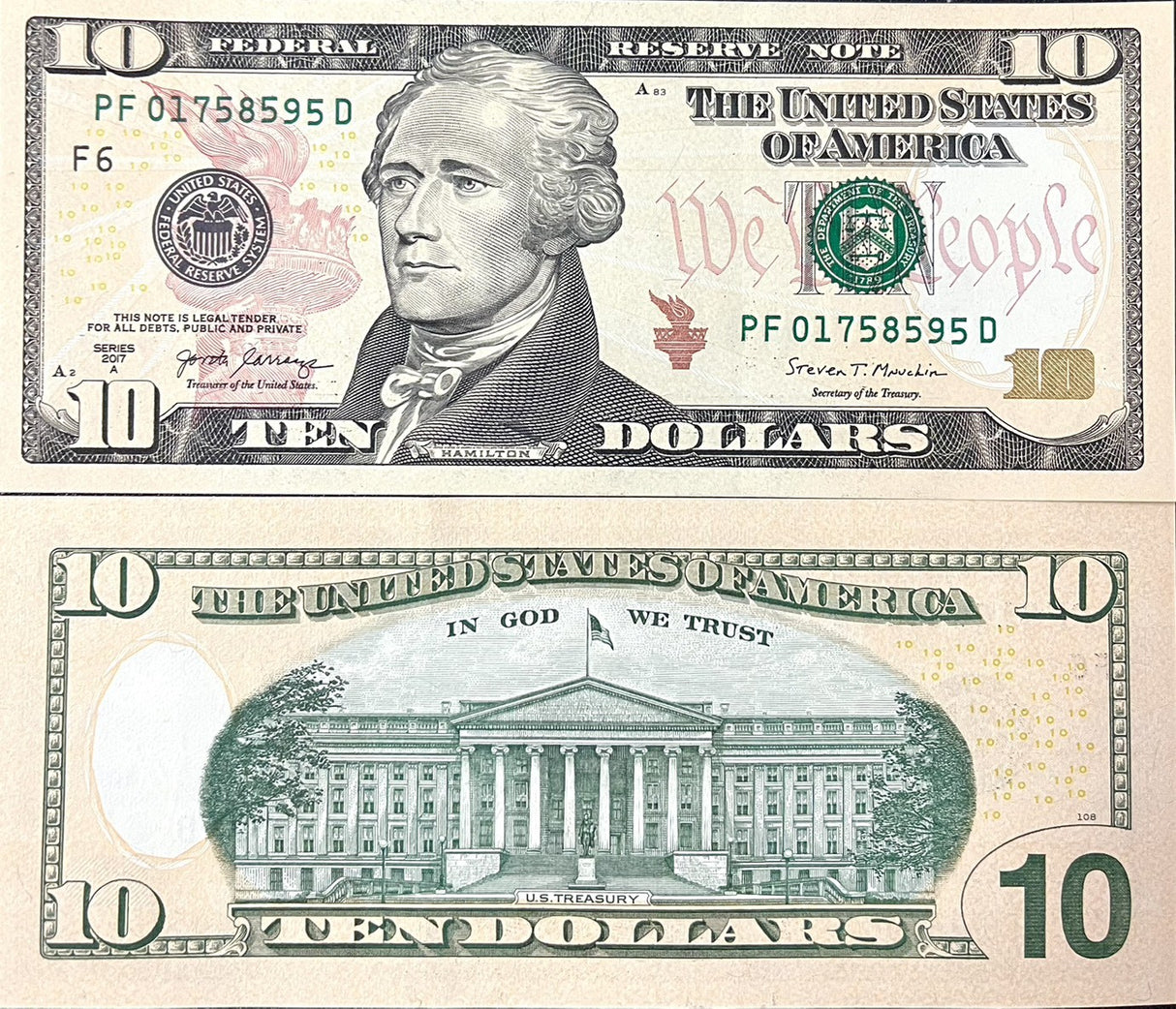 United States 10 Dollars USA 2017A P 545B Atlanta GA "F" UNC