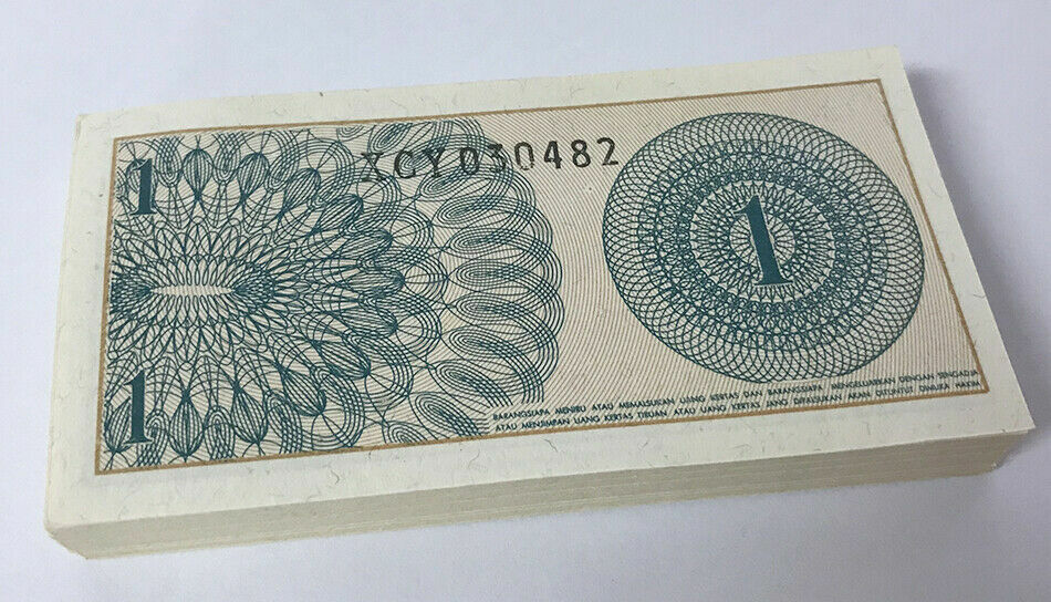 Indonesia 1 Sen 1964 P 90 UNC LOT 100 PCS 1 BUNDLE