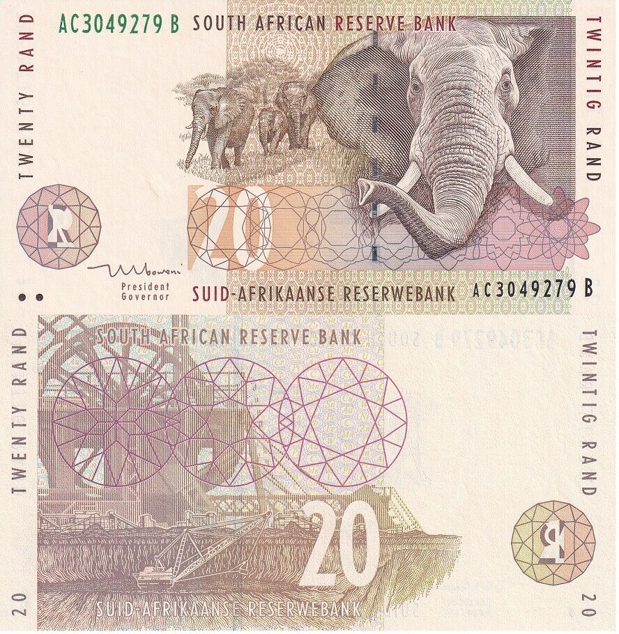 South Africa 20 Rand ND 1993-1999 P 124 b UNC