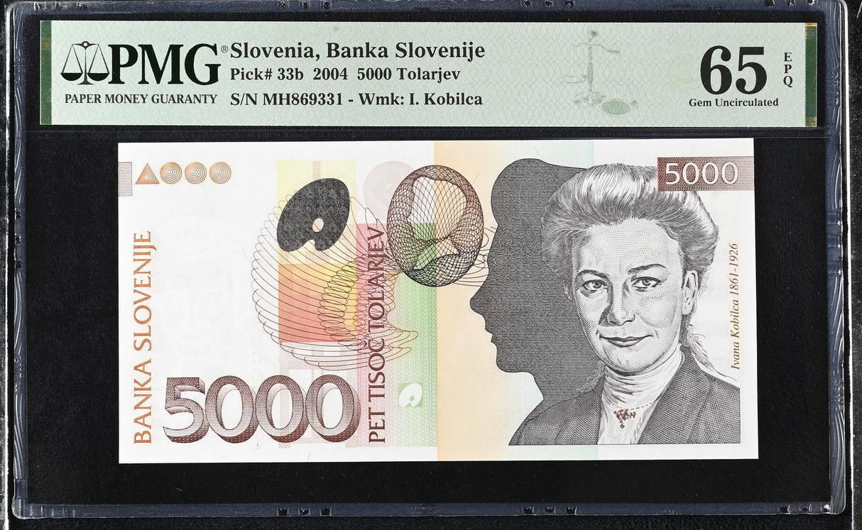 Slovenia 5000 Tolajev 2004 P 33 b Gem UNC PMG 65 EPQ