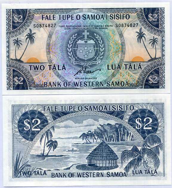 Samoa 2 Tala 2020 P 17crp Official Reprint P 17 CRP UNC