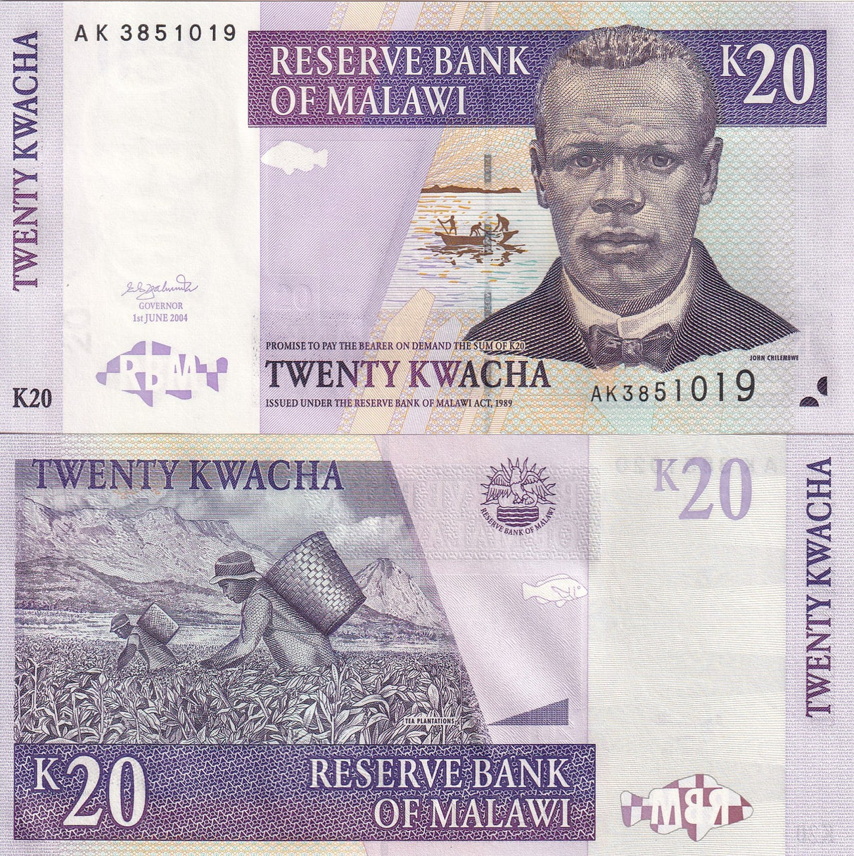 Malawi 20 Kwacha 2004 P 44 b UNC