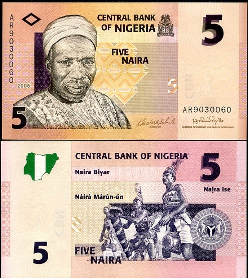 NIGERIA 5 NAIRA 2006 P 32 UNC