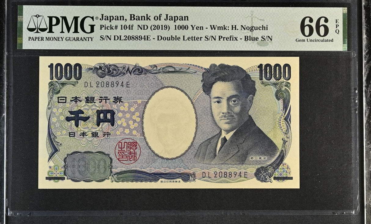 Japan 1000 Yen ND 2019 P 104 f Gem UNC PMG 66 EPQ