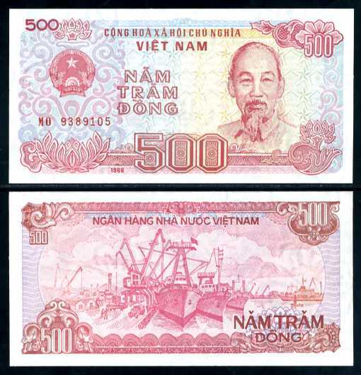 Vietnam 500 Dong 1988 P 101 UNC