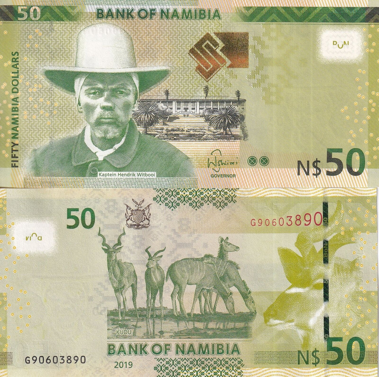 Namibia 50 Dollars 2019 P 13 UNC