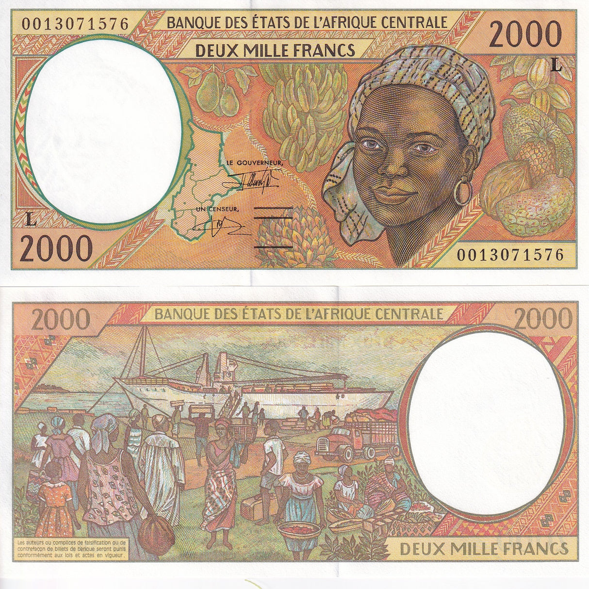 Central African States Gabon 2000 Fr. 2000 P 403Lg AUnc