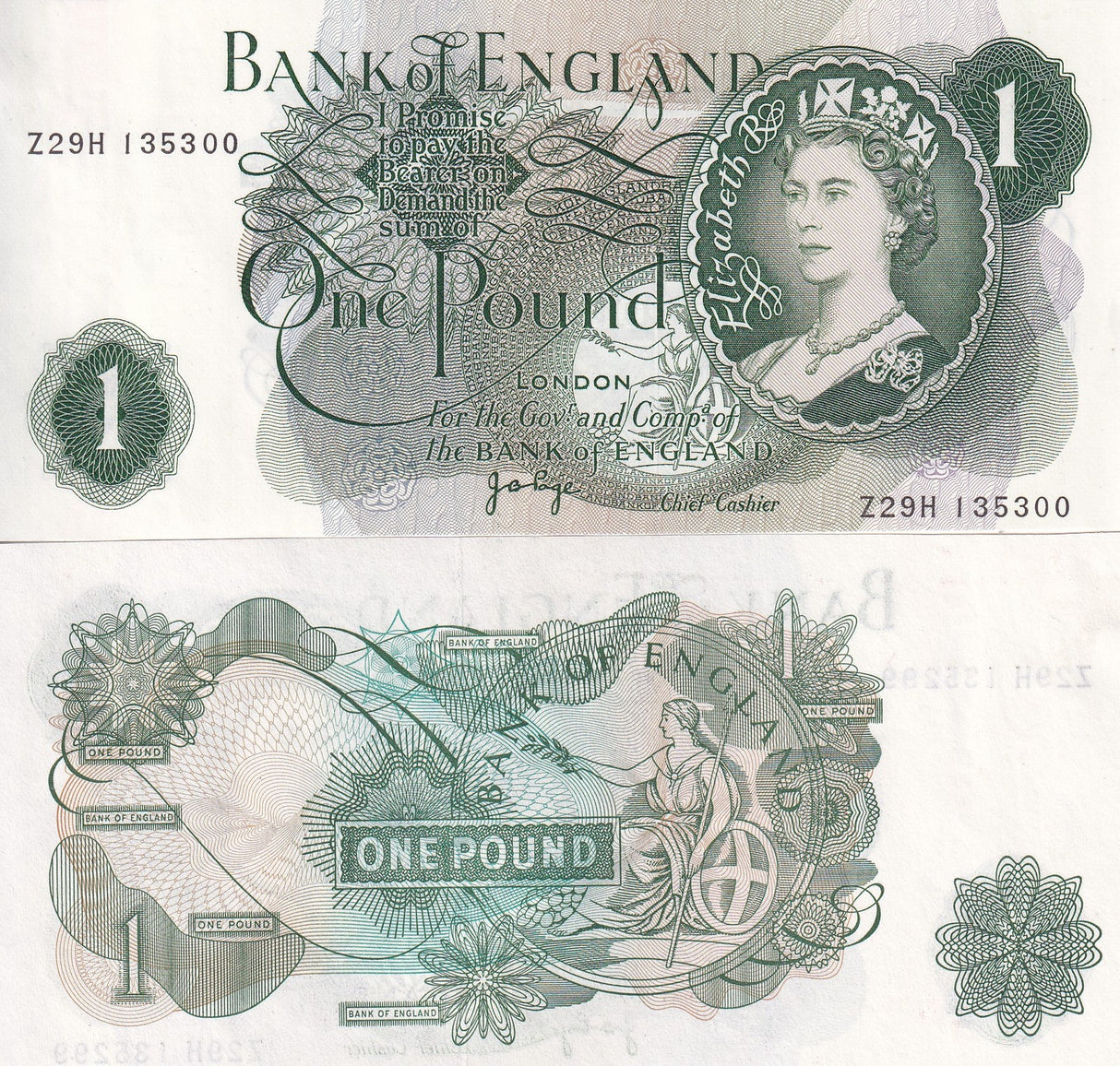 Great Britain 1 Pound England QE II 1960 P 374 g AUnc