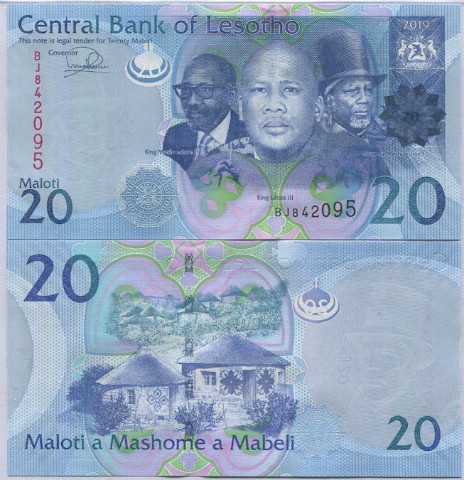 Lesotho 20 Maloti 2019 P 22 c UNC