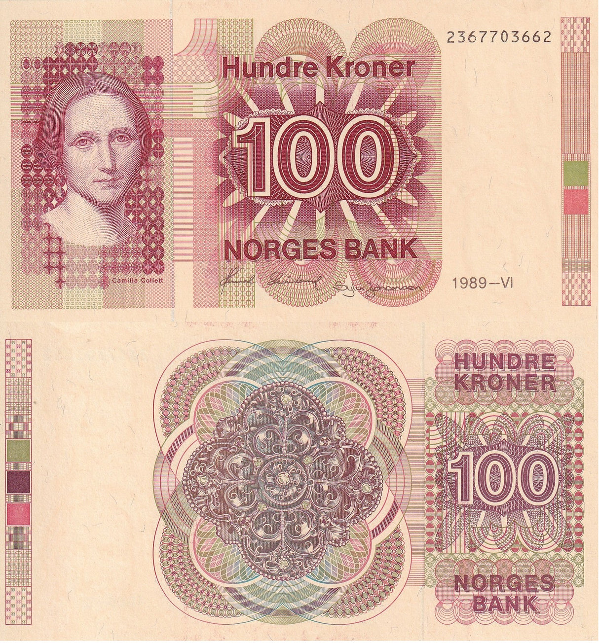 Norway 100 Kroner 1989 P 43 d UNC