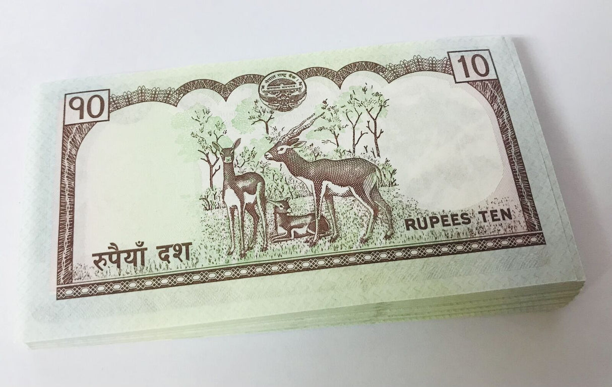 Nepal 10 Rupees 2008 P 61 PAPER UNC LOT 25 PCS