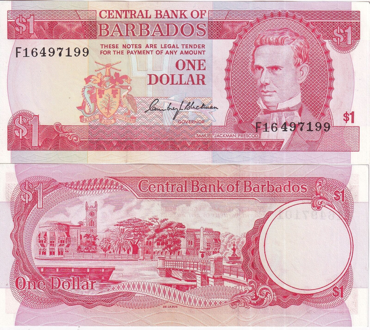 BARBADOS 1 Dollar ND 1973 P 29 AUnc