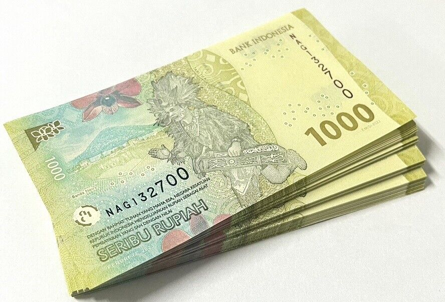 Indonesia 1000 Rupiah Random Year P 162 UNC Lot 20 Pcs 1/5 Bundle