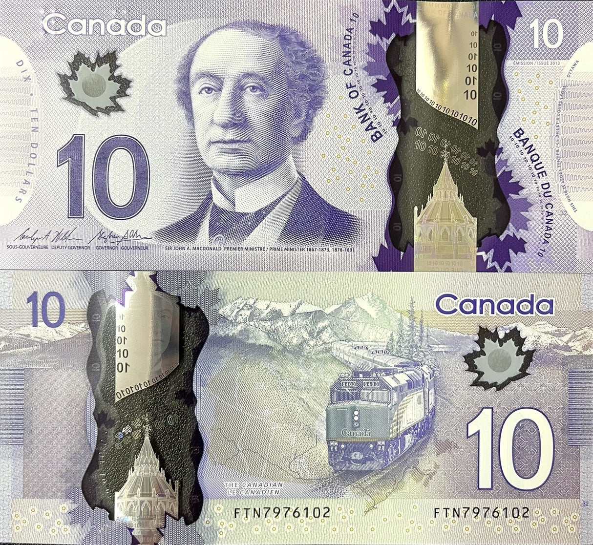 Canada 10 Dollars 2013 P 107 c Wilkins Poloz UNC