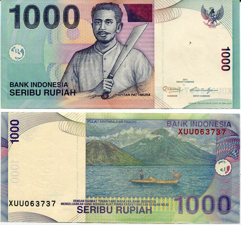 Indonesia 1000 Rupiah 2011 P 141 X REPLACEMENT UNC