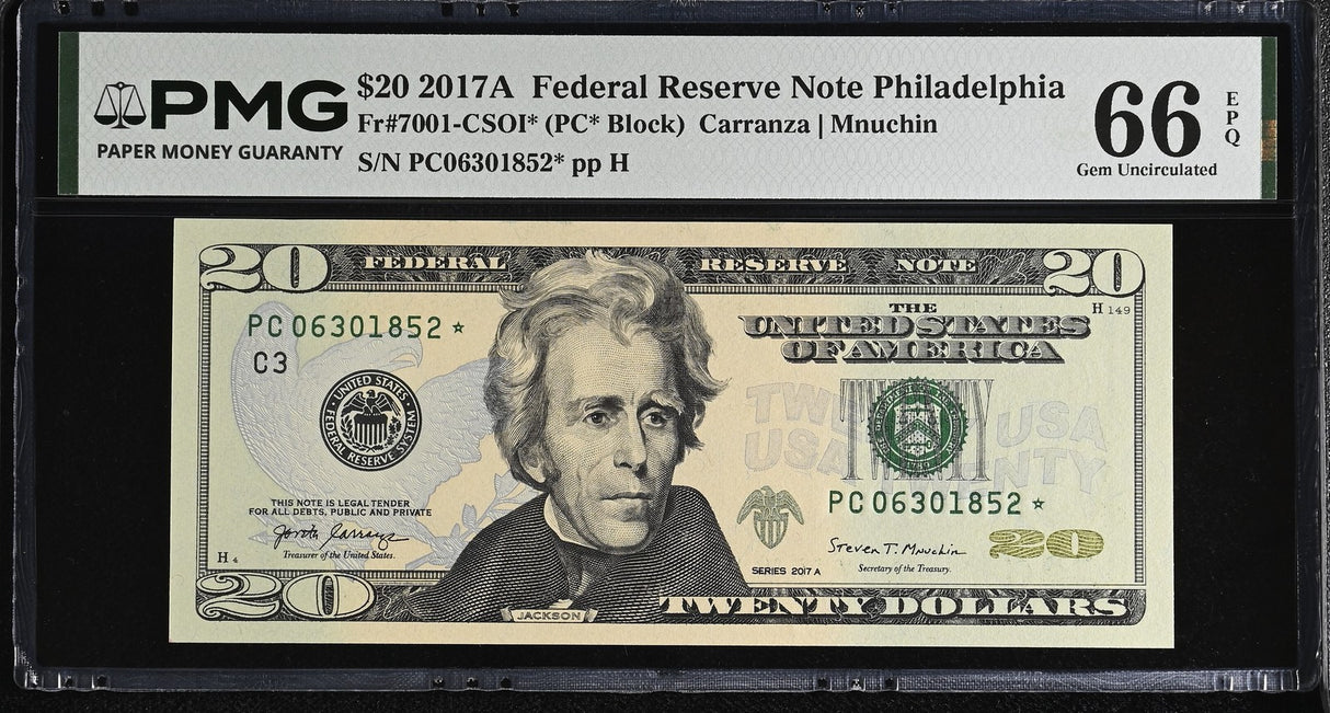 United States 20 Dollars USA 2017A P 546* Philadelphia Gem UNC PMG 66 EPQ