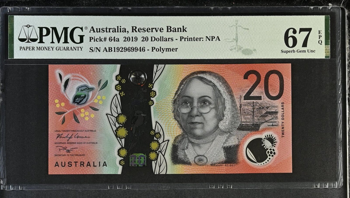 Australia 20 Dollars 2019 P 64 a Polymer Superb Gem UNC PMG 67 EPQ