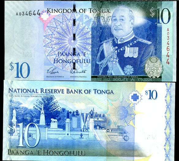 Tonga 10 PA'anga ND 2008 (2009) P 40 a UNC