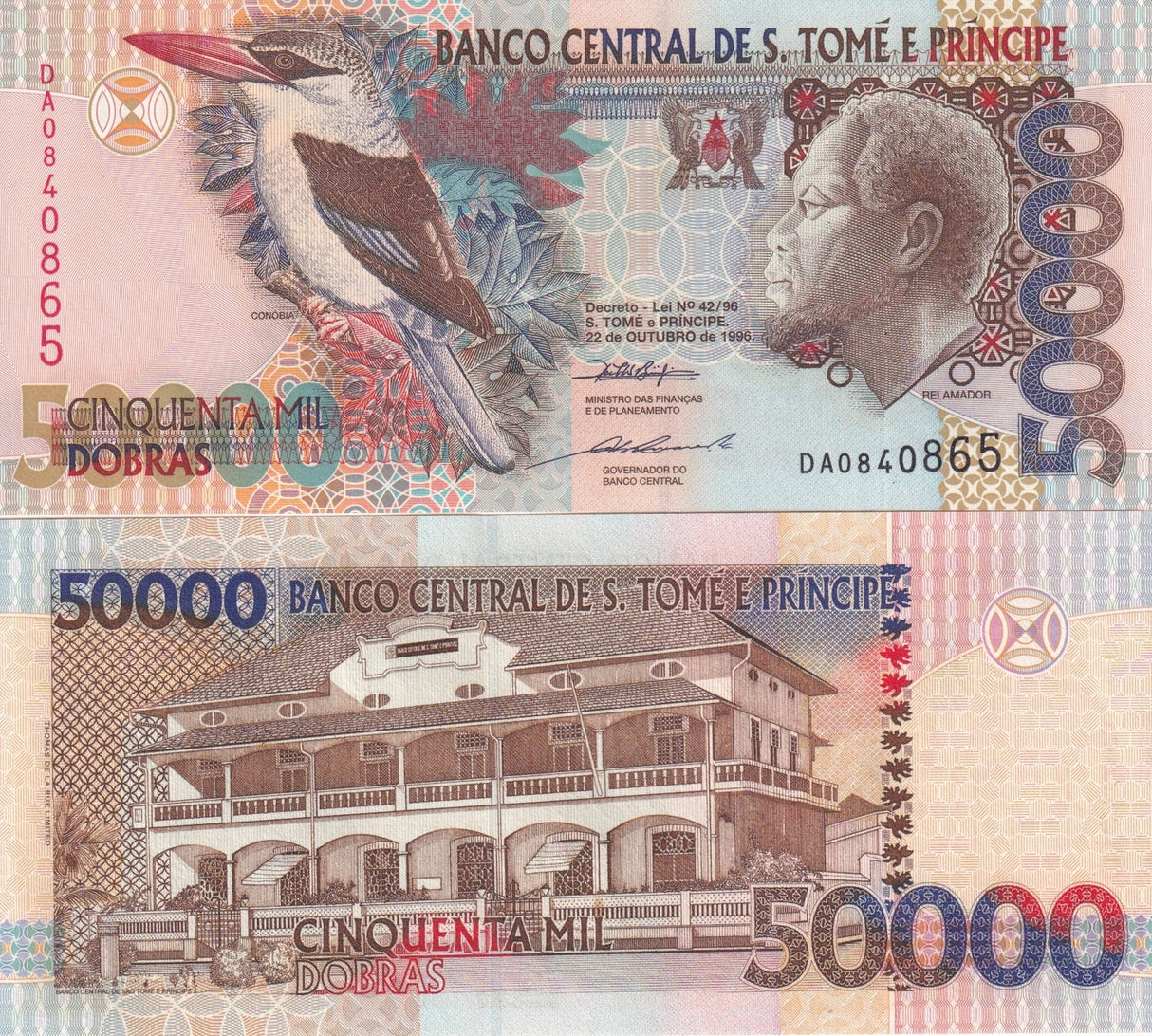 Saint Thomas & Prince 50000 Dobras 1996 P 68 b UNC