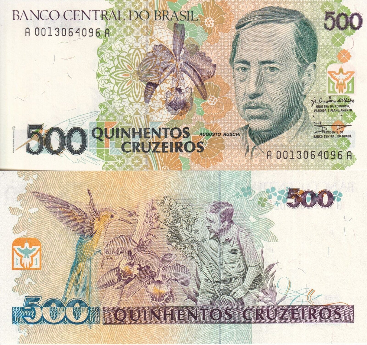 Brazil 500 Cruzeiros ND 1990 P 230 UNC