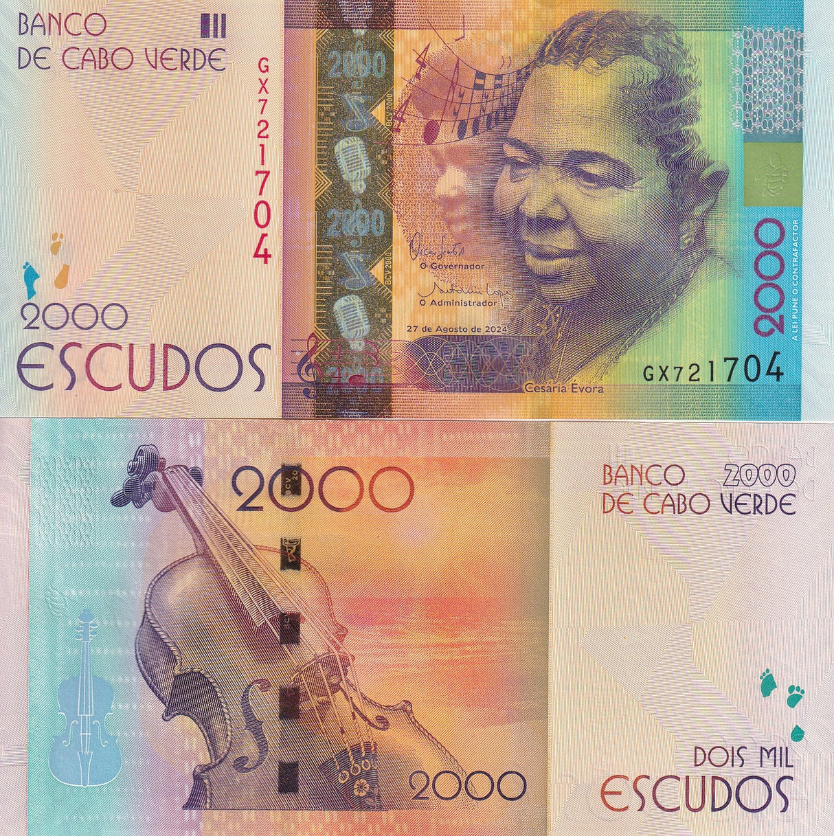 Cape Verde 2000 Escudos 2024 / 2025 P New Security sign UNC