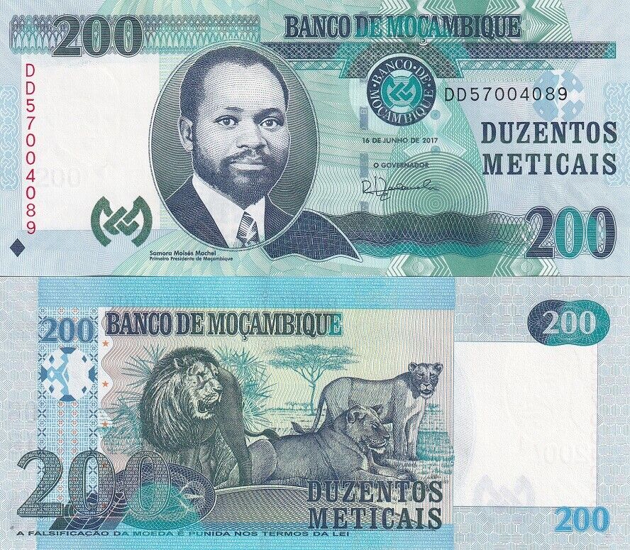 Mozambique 200 Meticais 2017 P 152 b UNC