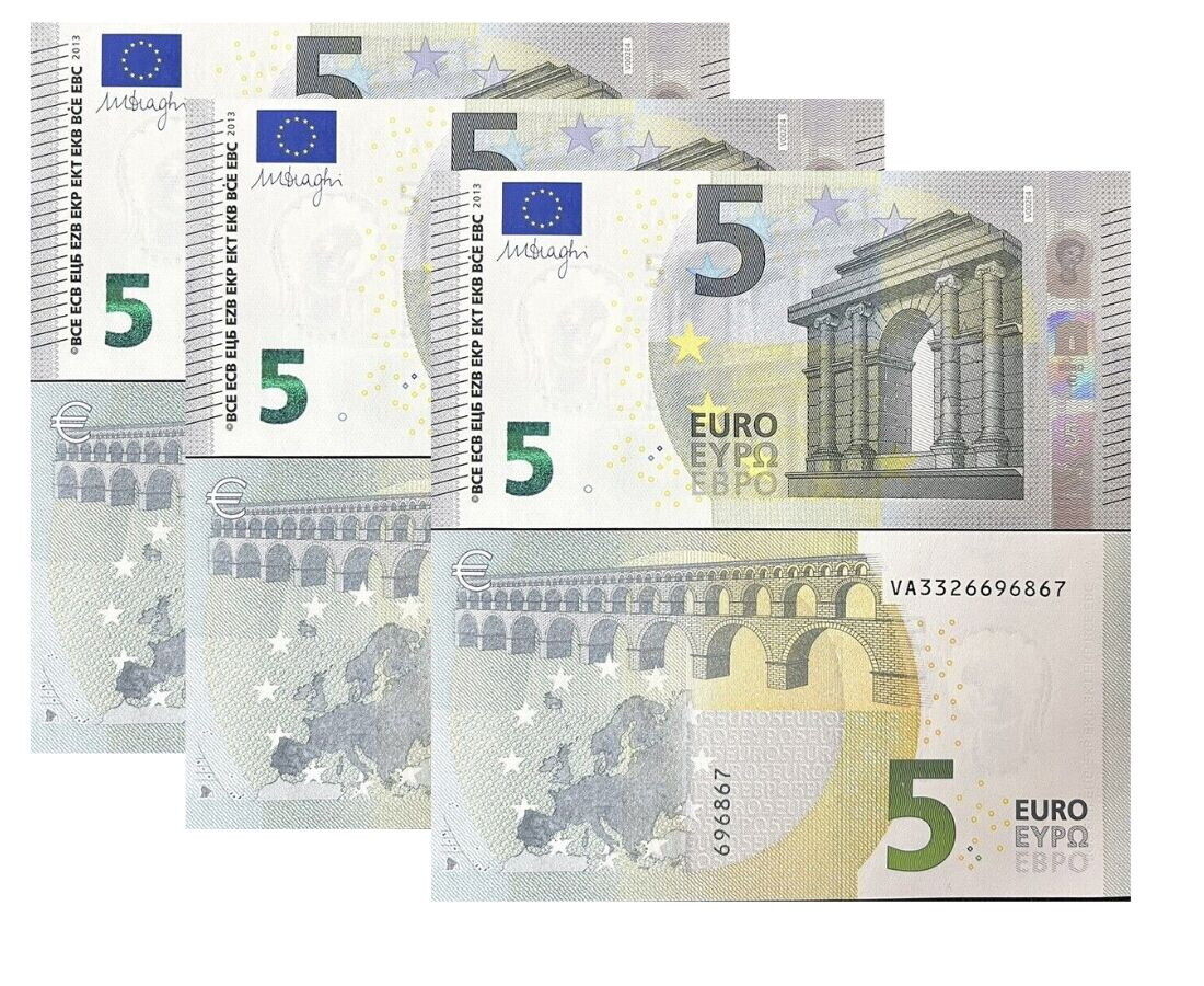 Euro 5 Euro 2013 Spain P 20 VA UNC LOT 3 PCS