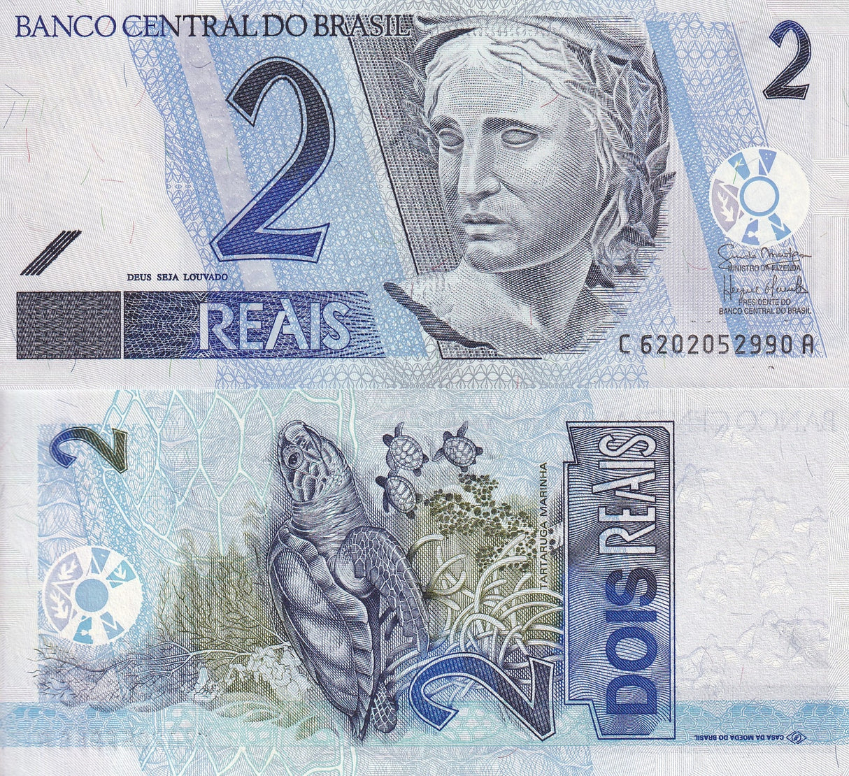 Brazil 2 Reais ND 2009 P 249 f UNC
