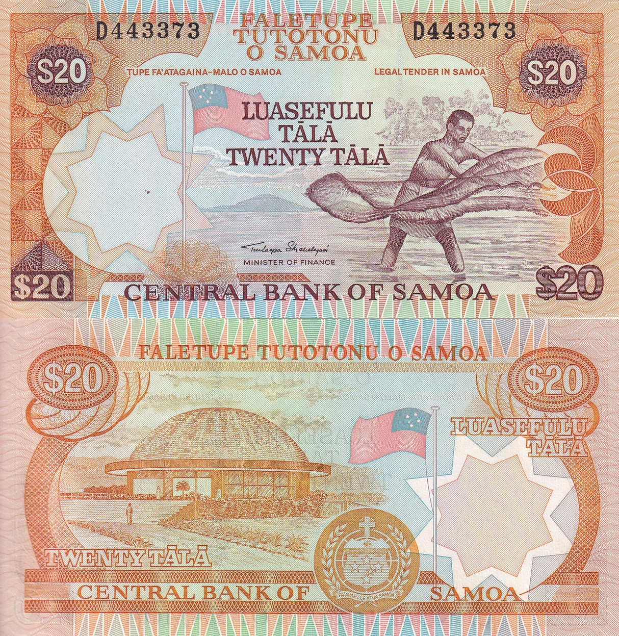 Western Samoa 20 Tala 2002 P 35 a UNC