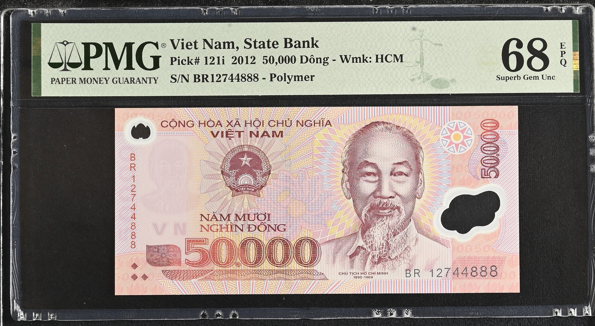 Vietnam 5000 Dong 2012 P 121 i Polymer Superb Gem UNC PMG 68 EPQ