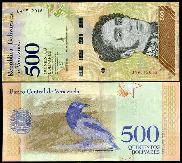 Venezuela 500 Bolivares 2018 P 108 UNC