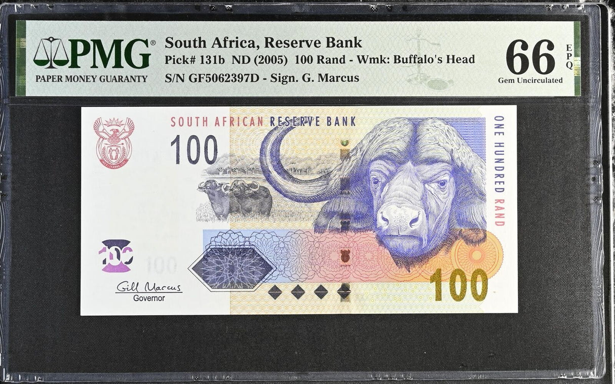South Africa 100 Rands ND 2005 P 131 b Gem UNC PMG 66 EPQ